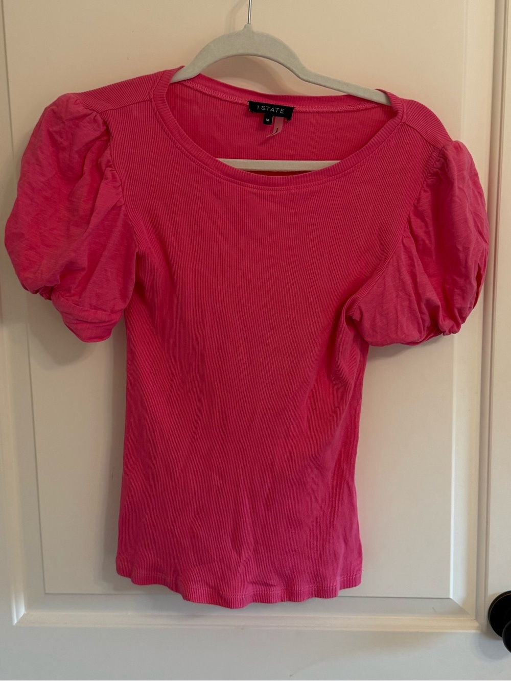 1. State Pink Puff-Sleeve Tee